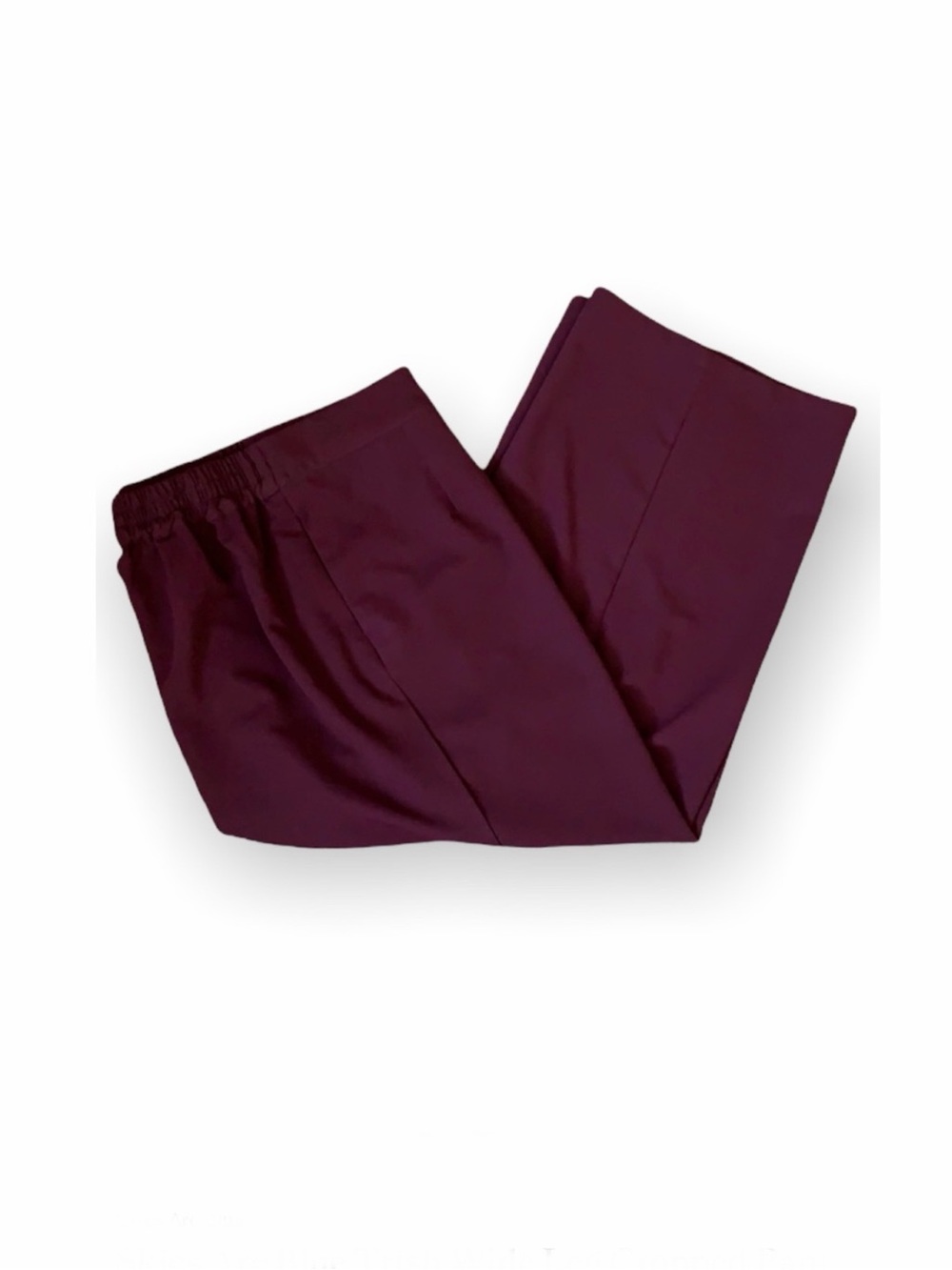Skies Are Blue Trish Wide Leg Cropped Pant in Plum